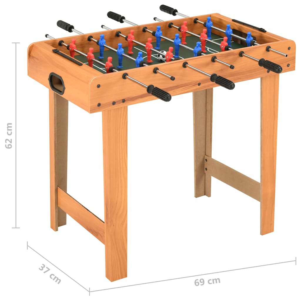 mini-fodboldbord 69 x 37 x 62 cm ahorn