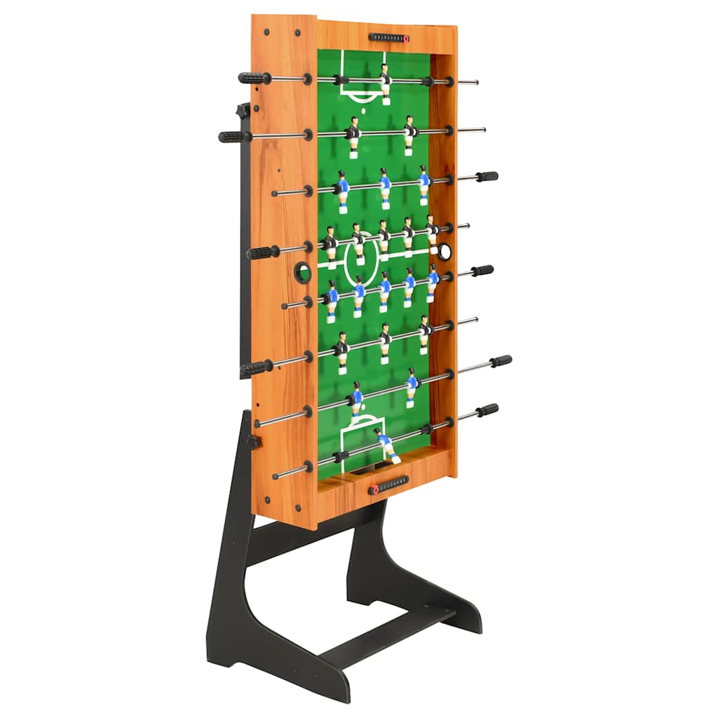 foldbart bordfodboldbord 121 x 61 x 80 cm lysebrun