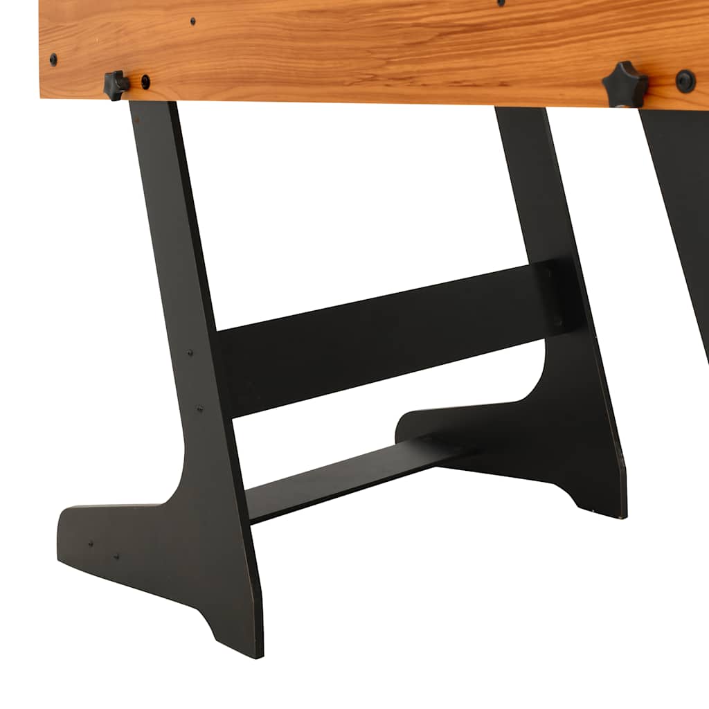foldbart bordfodboldbord 121 x 61 x 80 cm lysebrun