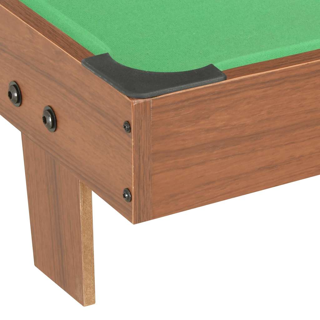 mini-poolbord 92x52x19 cm brun og grøn