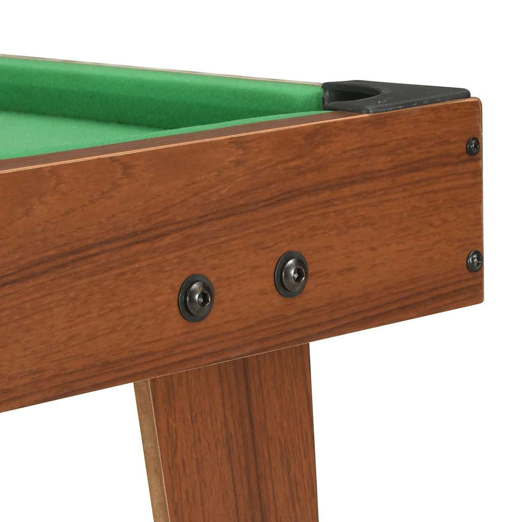 mini-poolbord 92x52x19 cm brun og grøn