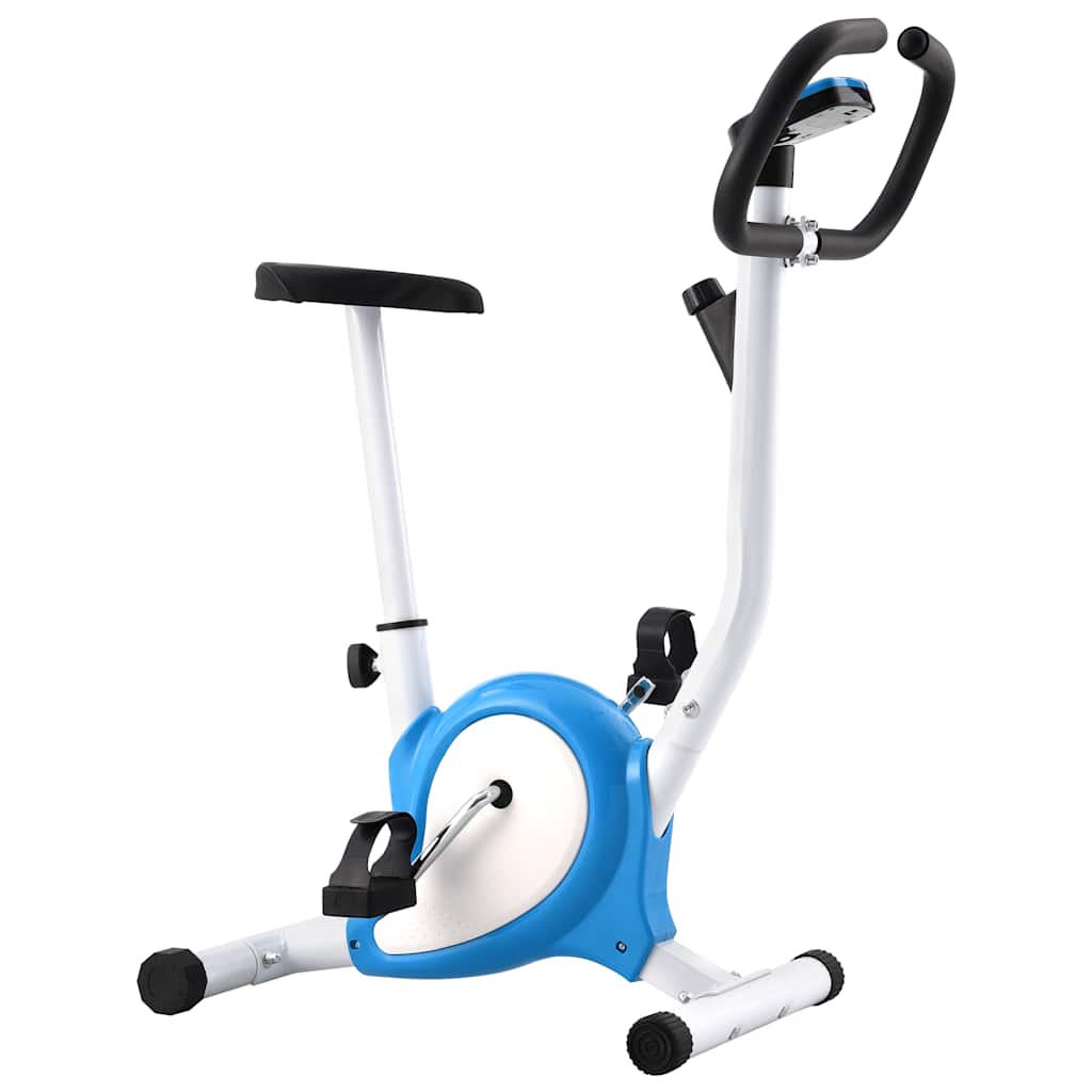 motionscykel med bæltemodstand blå