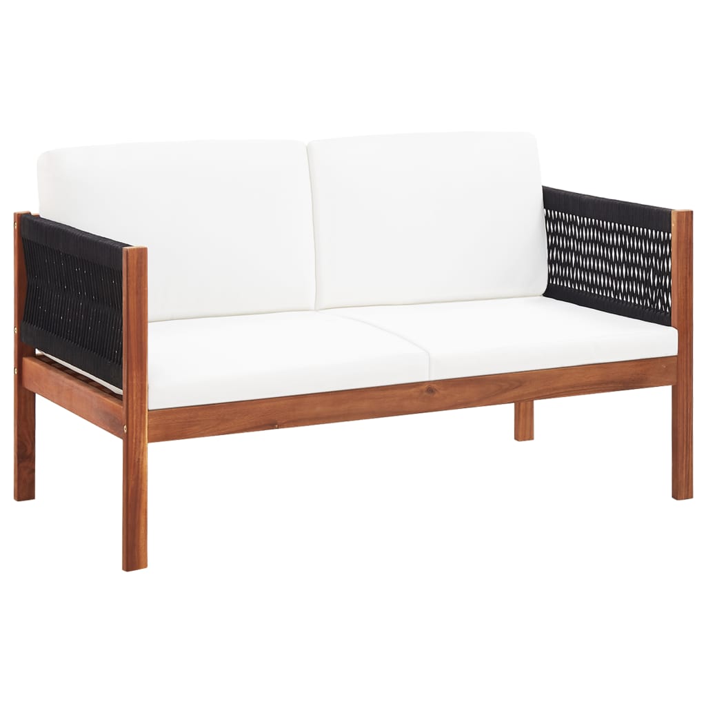 2-personers havesofa massivt akacietræ