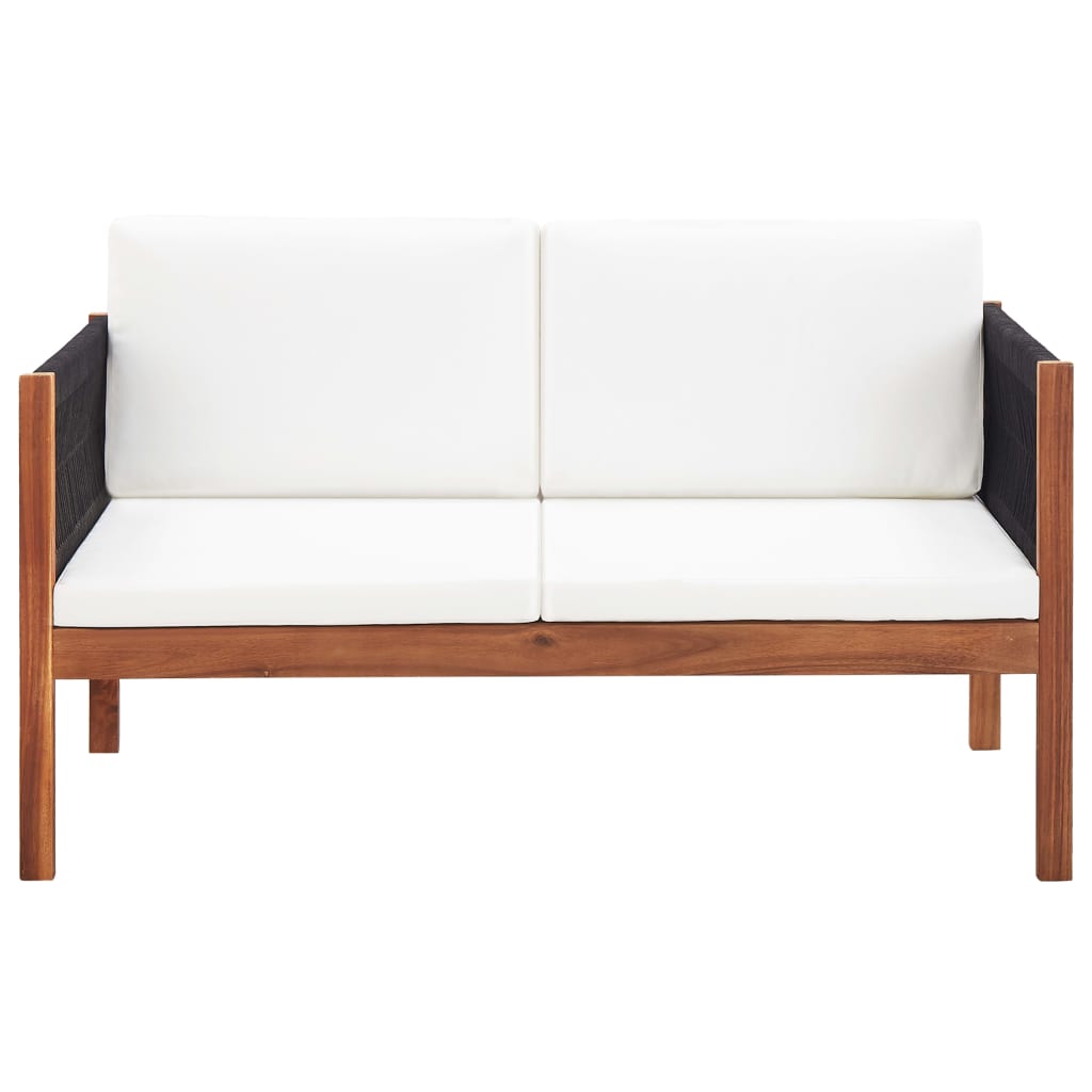 2-personers havesofa massivt akacietræ