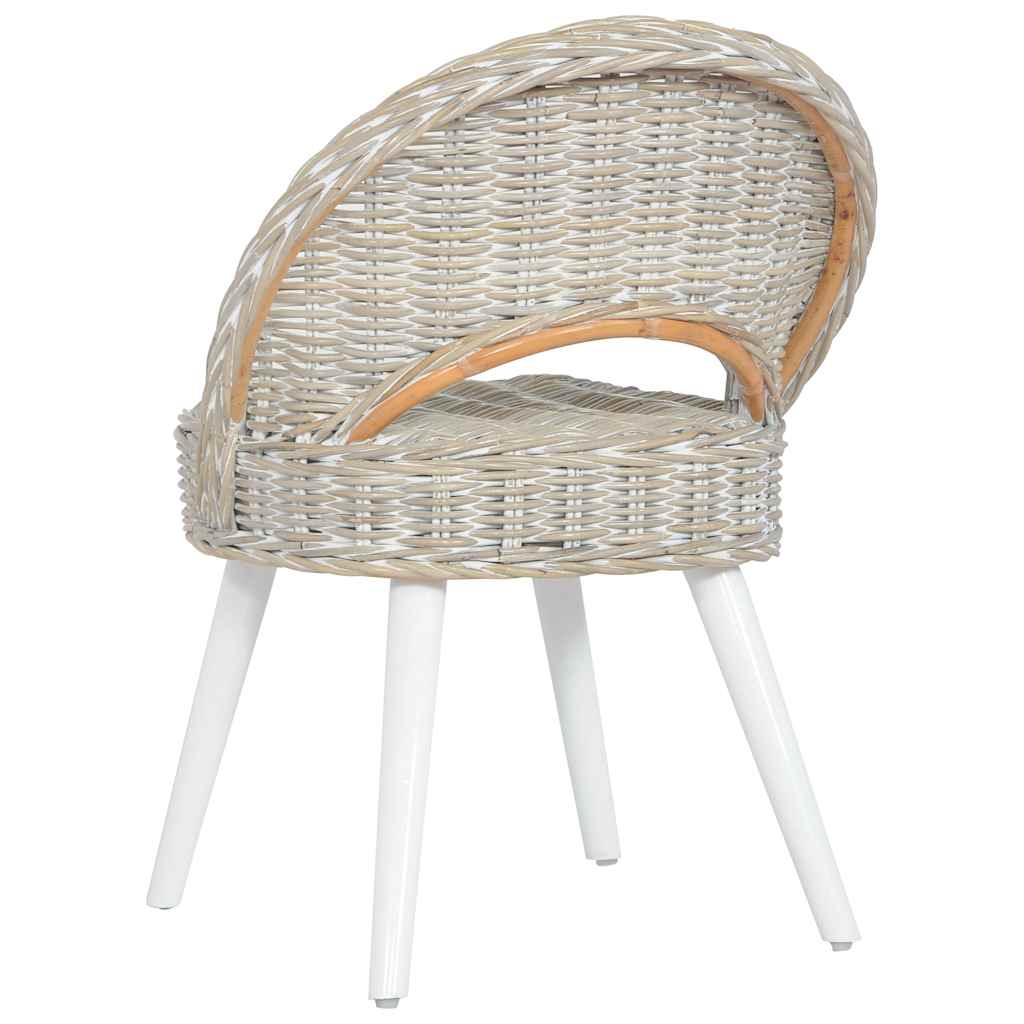 lænestol kubu-rattan hvid