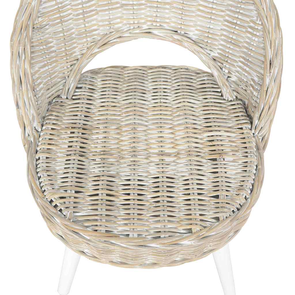 lænestol kubu-rattan hvid
