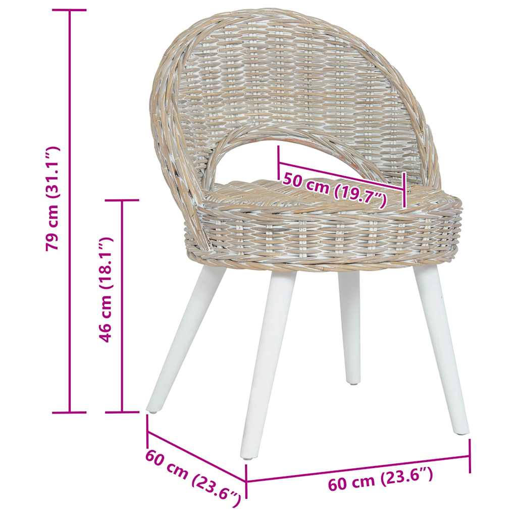 lænestol kubu-rattan hvid