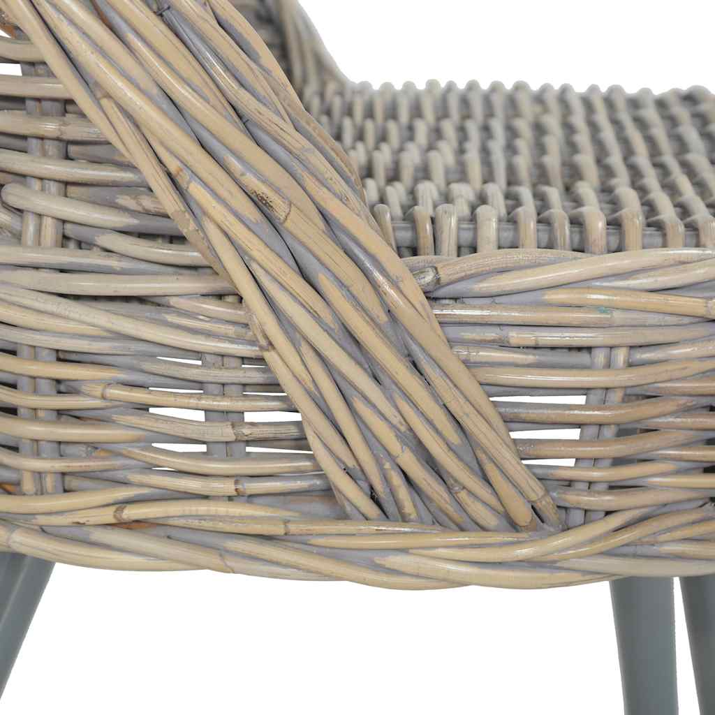 lænestol kubu-rattan grå