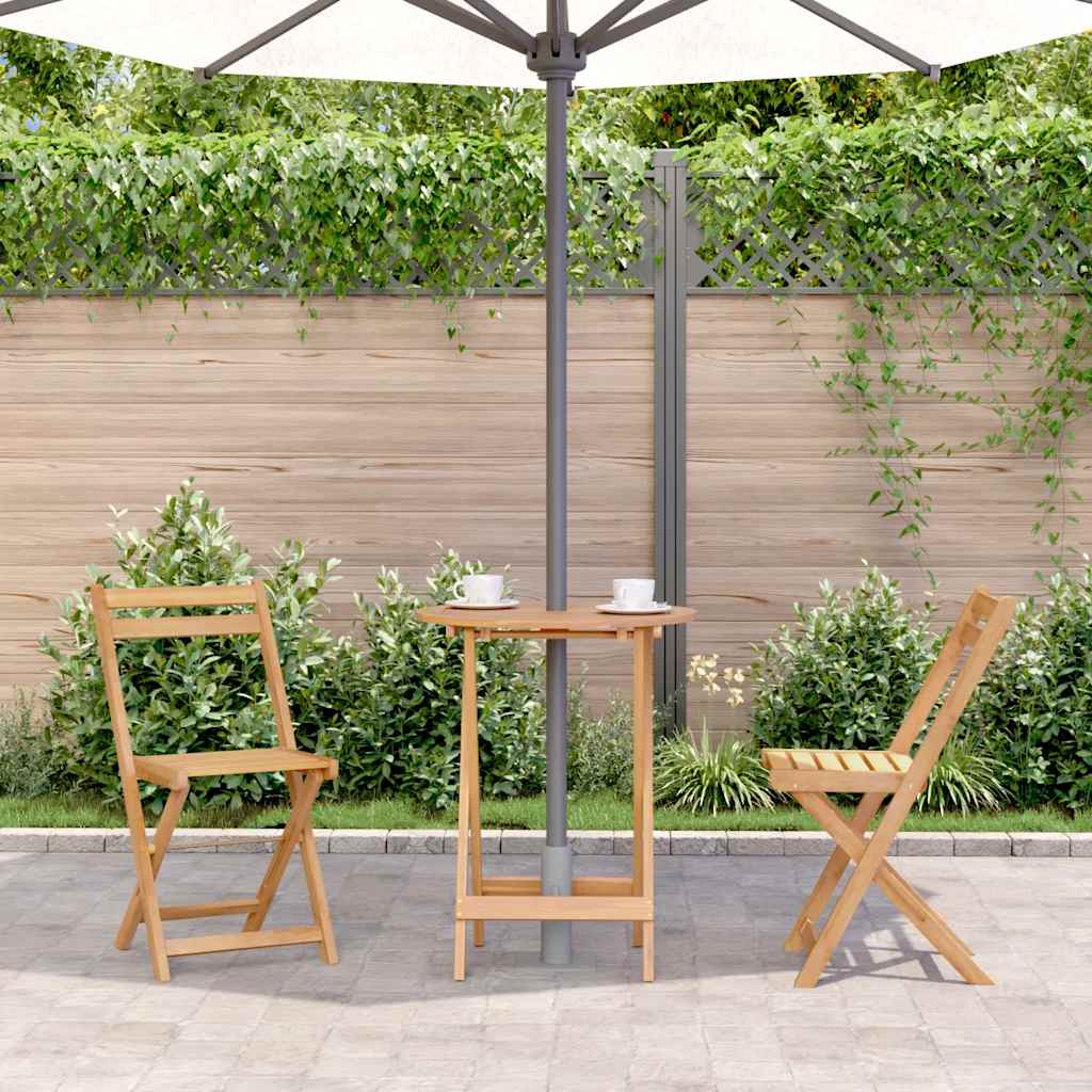 foldbart havebord 60 x 75 cm massivt akacietræ
