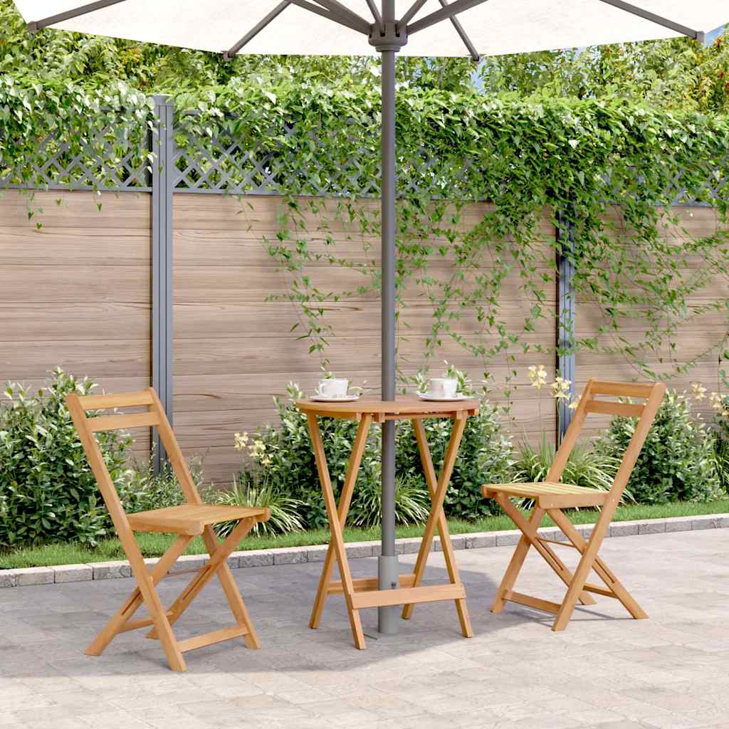 foldbart havebord 60 x 75 cm massivt akacietræ