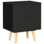 sengeskabe 2 stk. 40 x 30 x 50 cm massivt fyrretræ sort