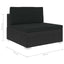 midtersæde til sofa 1 stk. med hynder polyrattan sort
