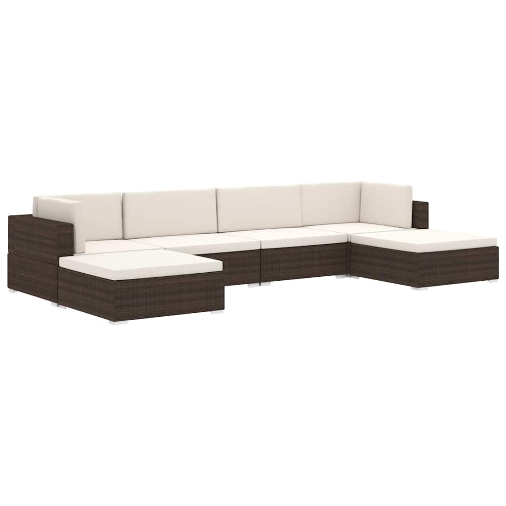 midtersæde til sofa 1 stk. med hynder polyrattan sort