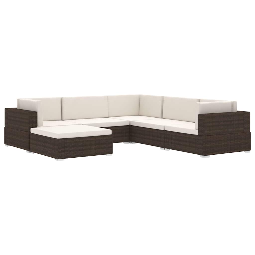 midtersæde til sofa 1 stk. med hynder polyrattan sort