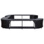 omkrans til spabad 268x268x55 cm polyrattan sort