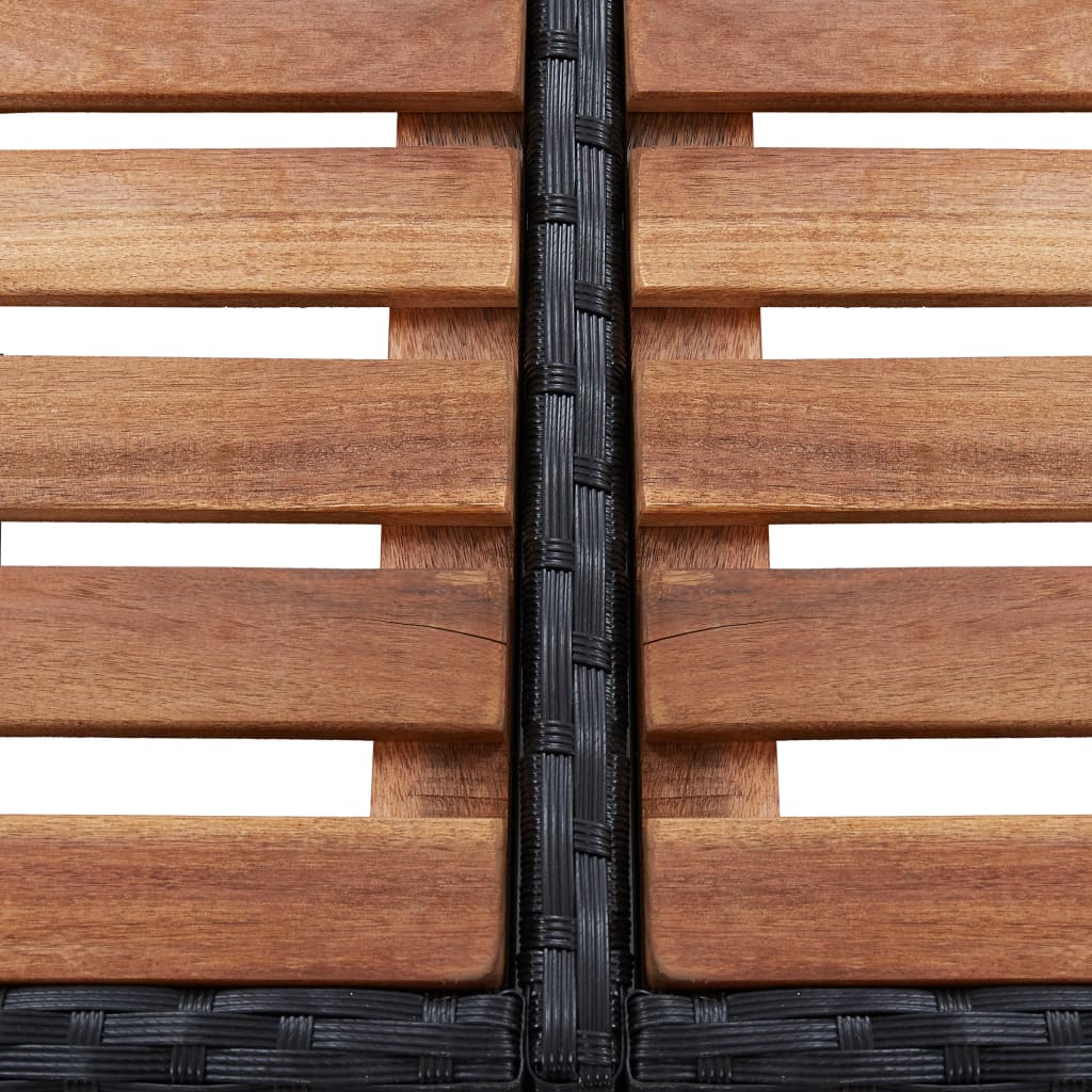 omkrans til spabad 268x268x55 cm polyrattan sort
