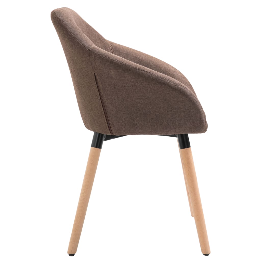 spisebordsstole 4 stk. stof brun