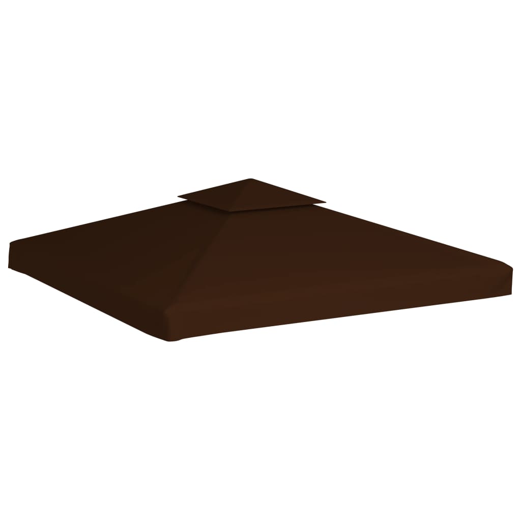 pavillontopdække 2 niveauer 3x3 m 310 g/m² brun