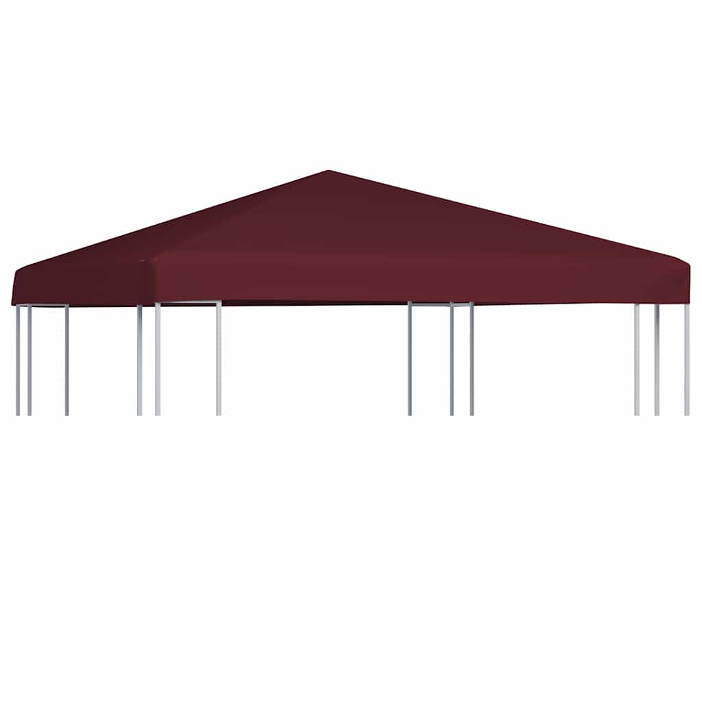 pavillontopdække 310 g/m² 3 x 3 m bordeauxfarvet