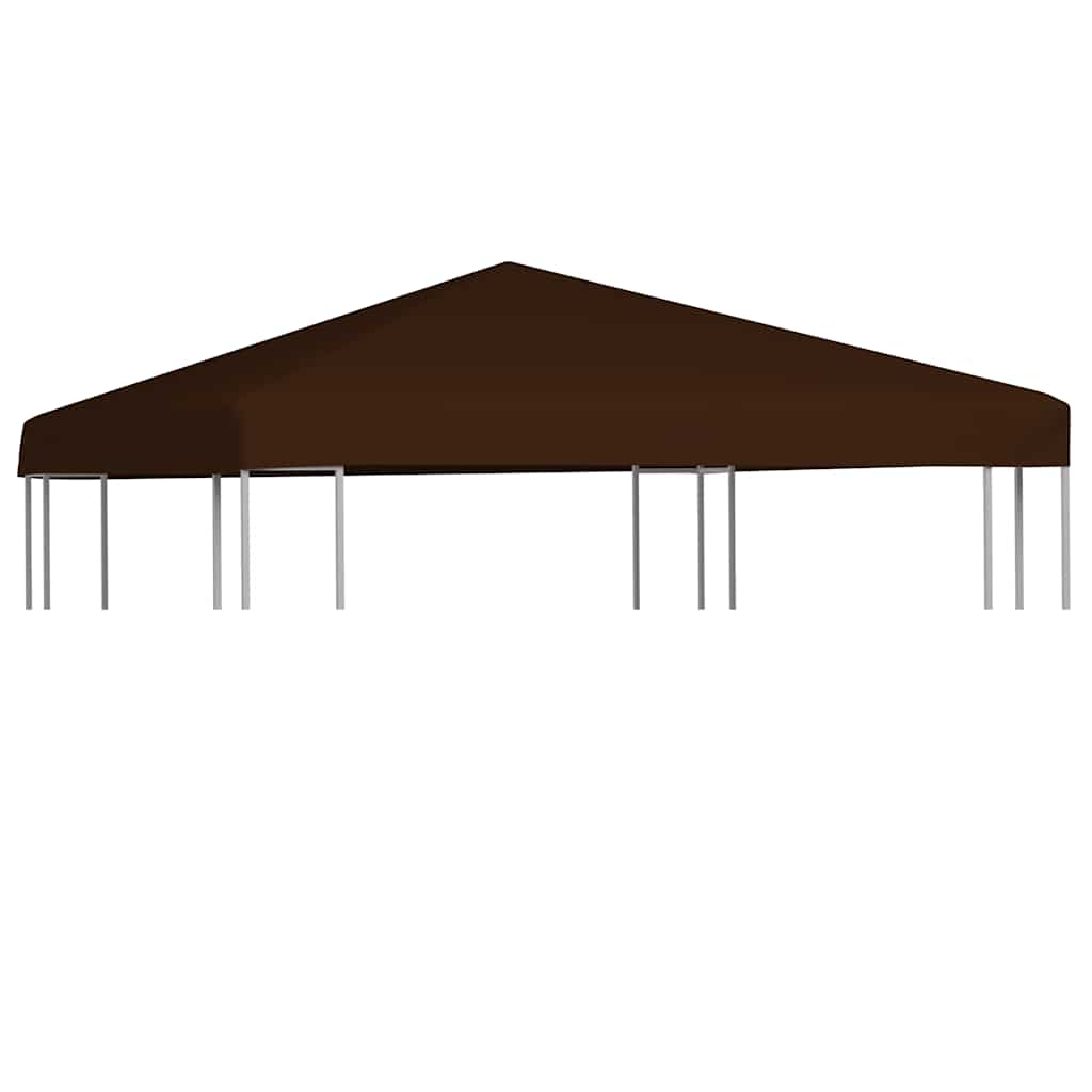 pavillontopdække 310 g/m² 3 x 3 m brun
