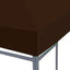 pavillontopdække 310 g/m² 3 x 3 m brun