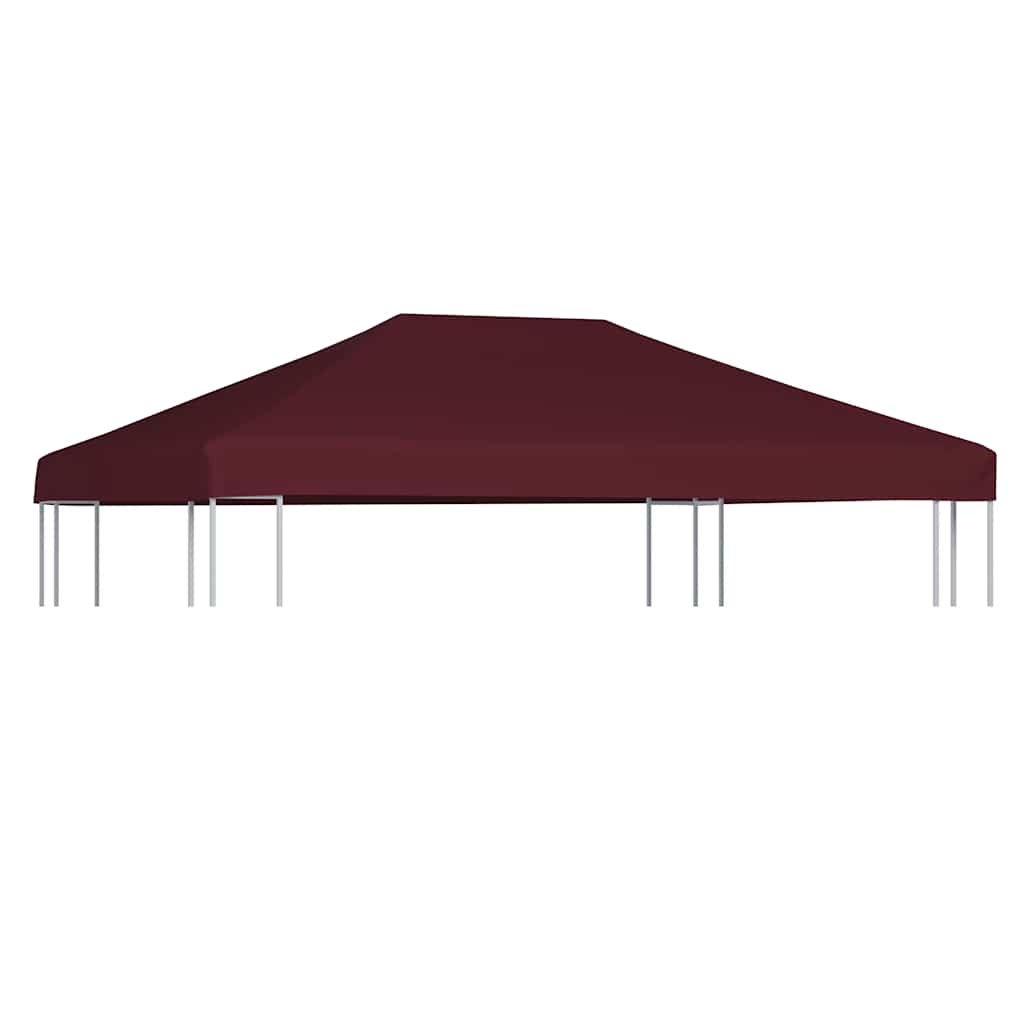 pavillontopdække 310 g/m² 3 x 4 m bordeauxfarvet