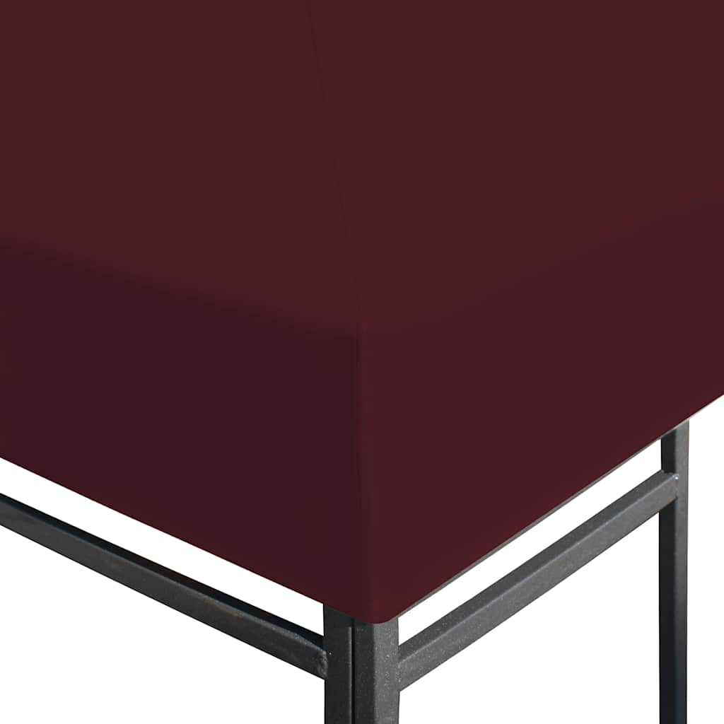 pavillontopdække 310 g/m² 3 x 4 m bordeauxfarvet