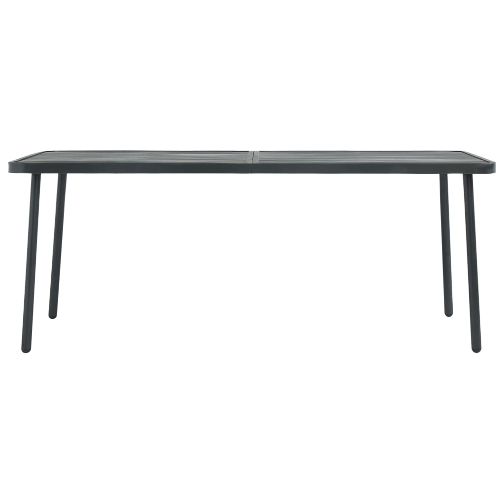 havebord 180 x 83 x 72 cm stål mørkegrå