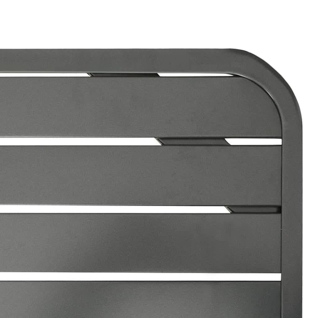 havebord 180 x 83 x 72 cm stål mørkegrå