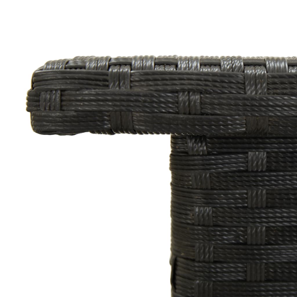 tebord 50 x 50 x 47 cm polyrattan sort