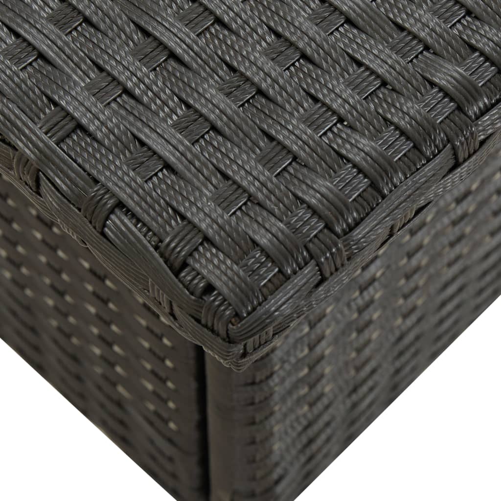 tebord 50 x 50 x 47 cm polyrattan sort