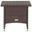 tebord 50 x 50 x 47 cm polyrattan brun