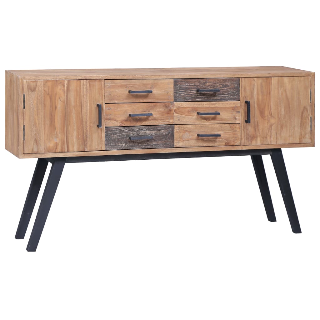skænk 110x30x75 cm massivt teaktræ