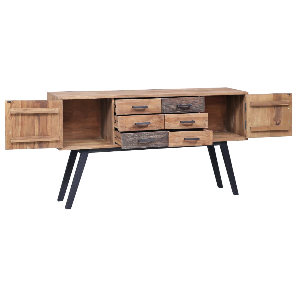skænk 110x30x75 cm massivt teaktræ