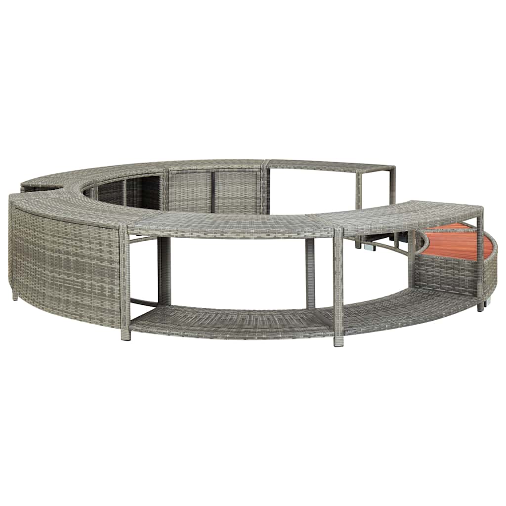 spakant polyrattan grå