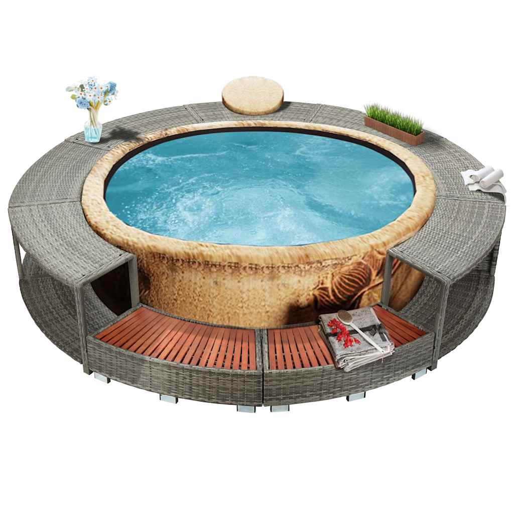 spakant polyrattan grå
