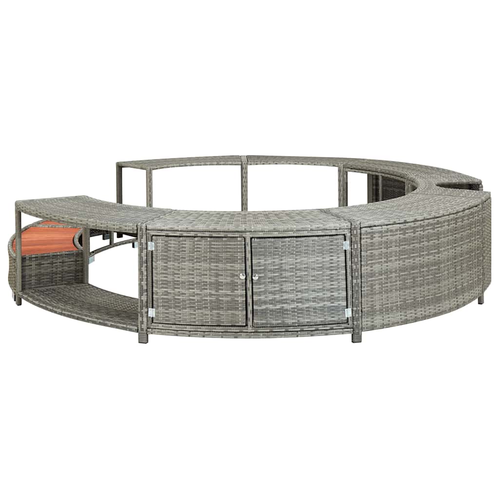 spakant polyrattan grå