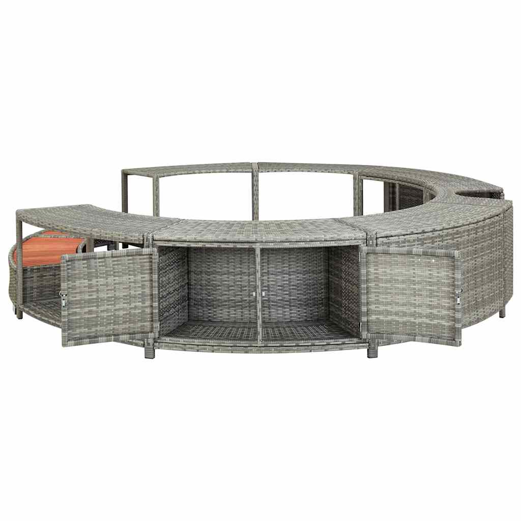 spakant polyrattan grå