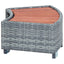 spatrin i polyrattan 92 x 45 x 25 cm grå