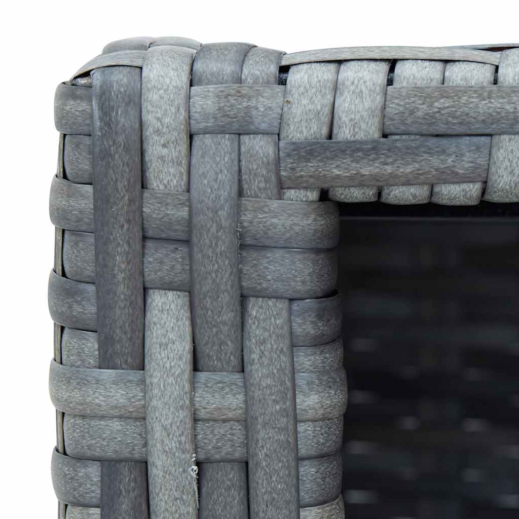 spatrin i polyrattan 92 x 45 x 25 cm grå