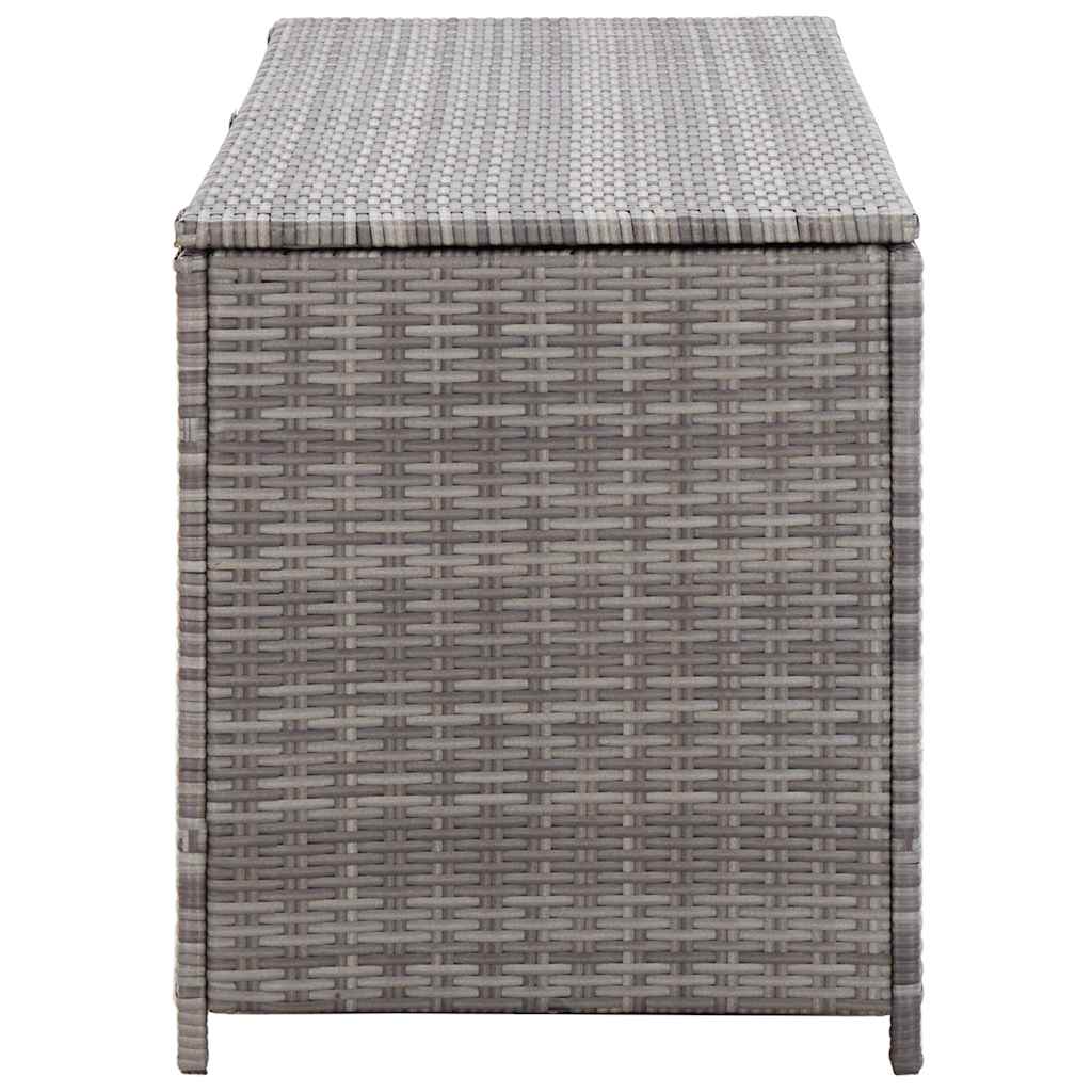 opbevaringskasse til haven 150x50x60 cm polyrattan grå