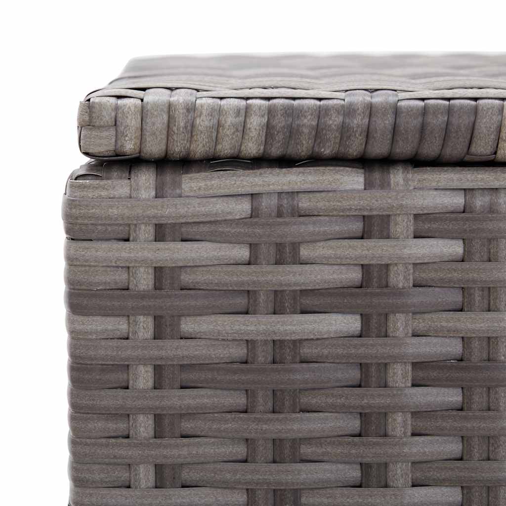 opbevaringskasse til haven 150x50x60 cm polyrattan grå