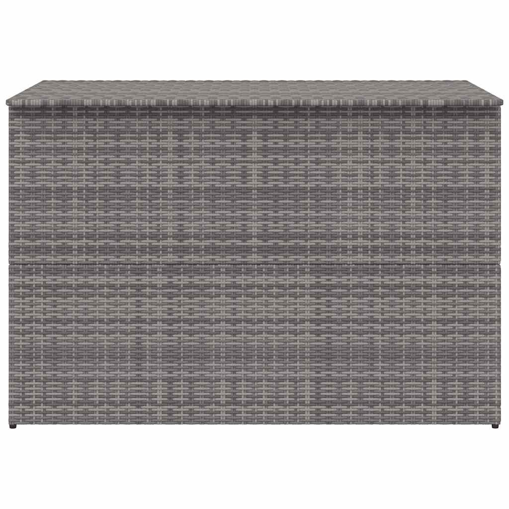 opbevaringskasse til haven 150x100x100 cm polyrattan grå