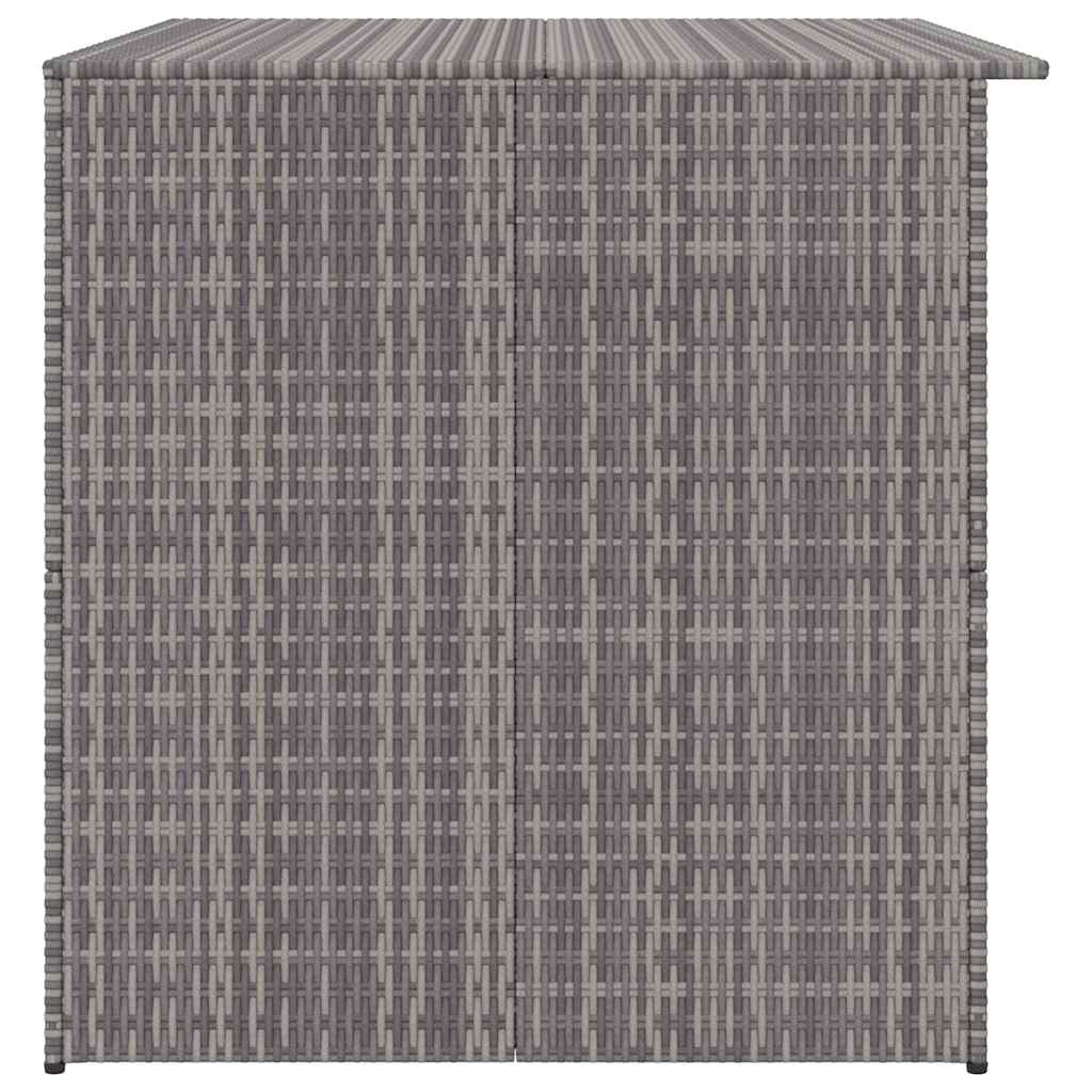 opbevaringskasse til haven 150x100x100 cm polyrattan grå