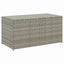 opbevaringskasse til haven 100x50x50 cm polyrattan grå