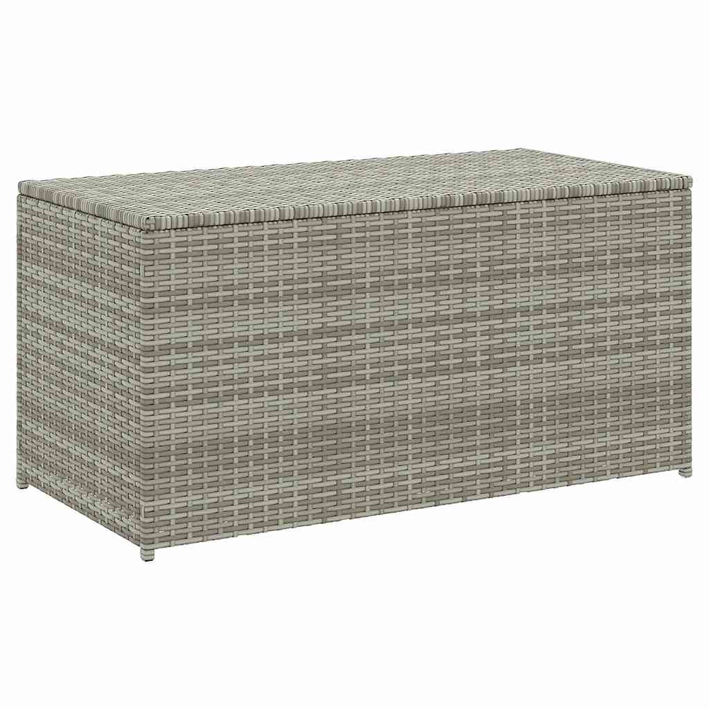 opbevaringskasse til haven 100x50x50 cm polyrattan grå