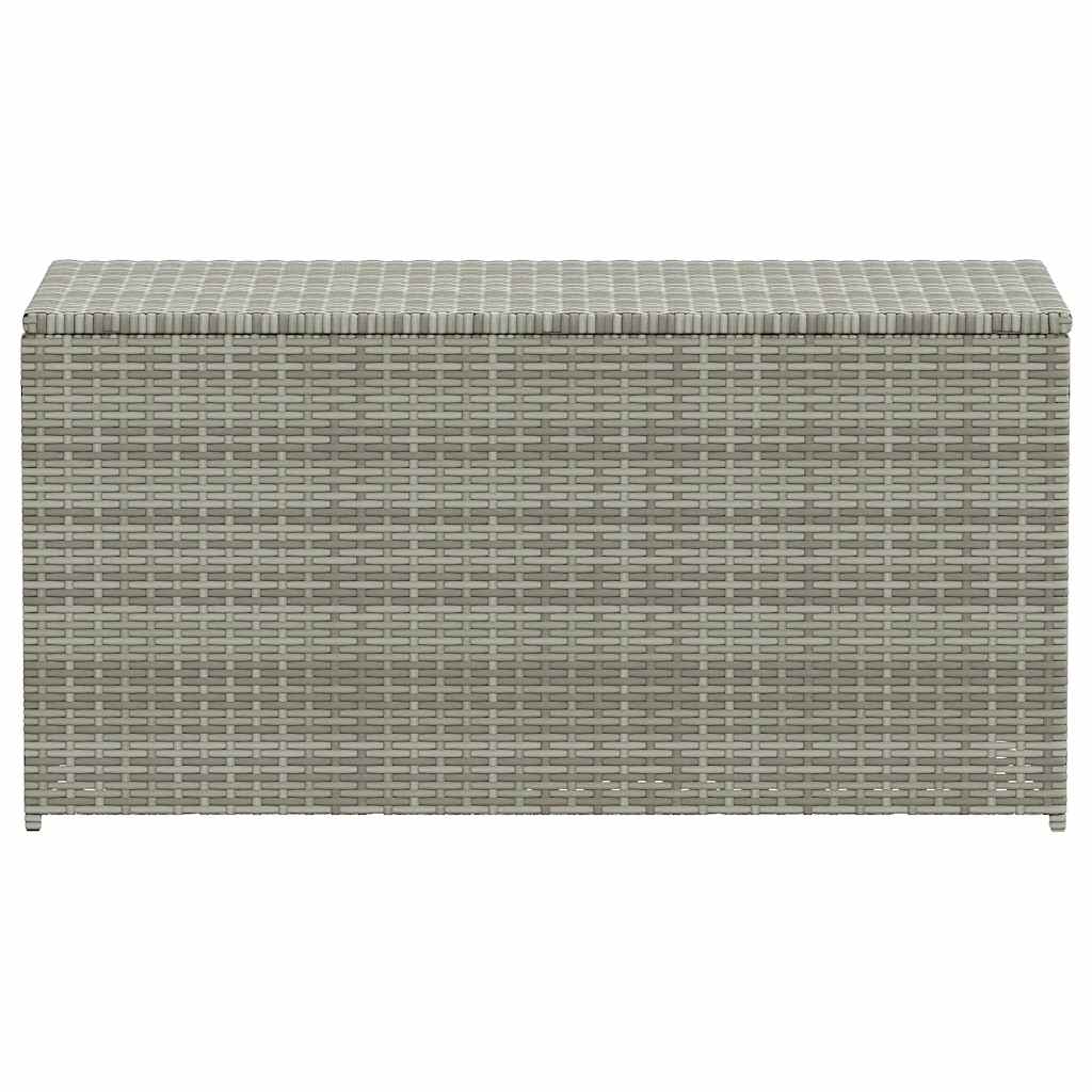 opbevaringskasse til haven 100x50x50 cm polyrattan grå