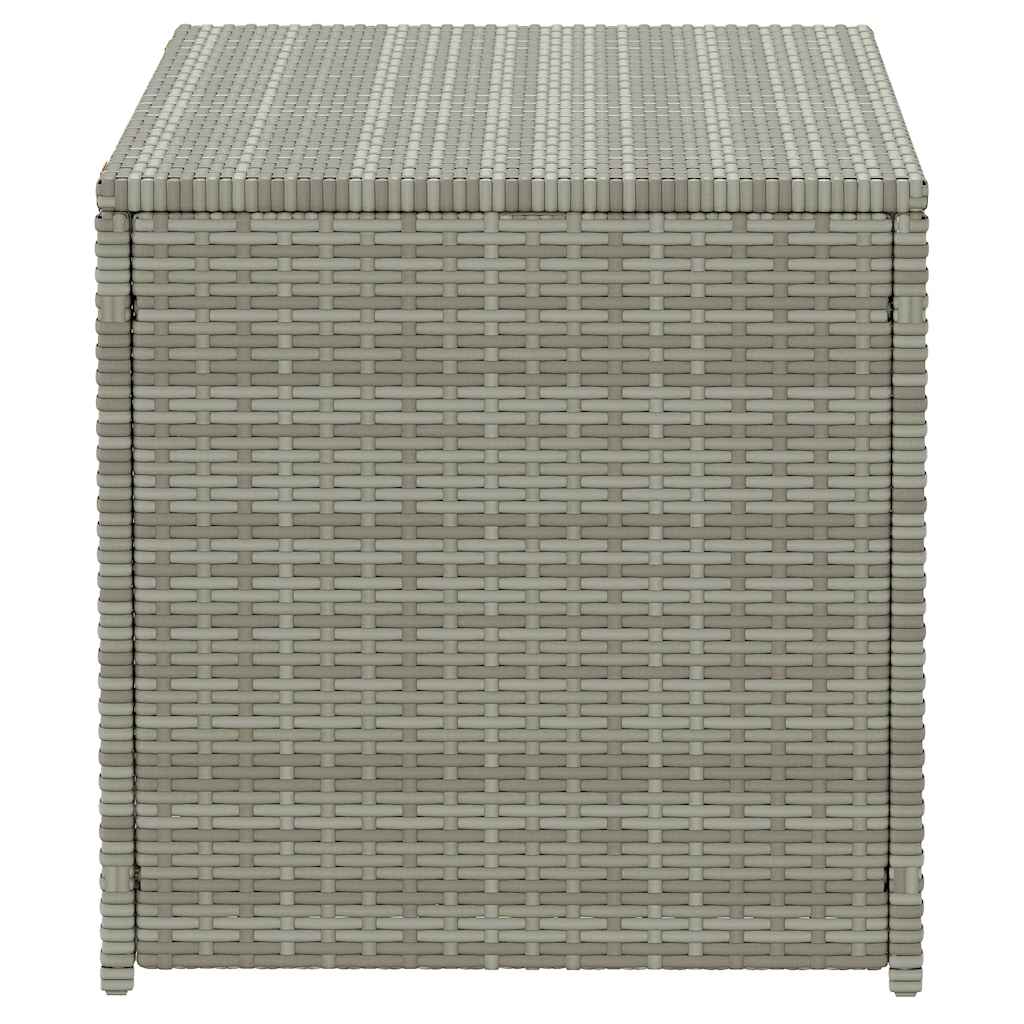 opbevaringskasse til haven 100x50x50 cm polyrattan grå
