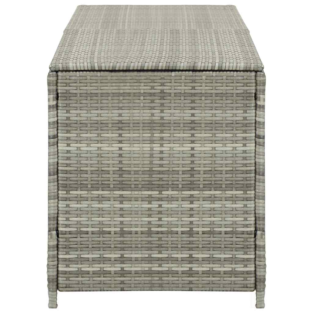 opbevaringskasse til haven 200x50x60 polyrattan grå