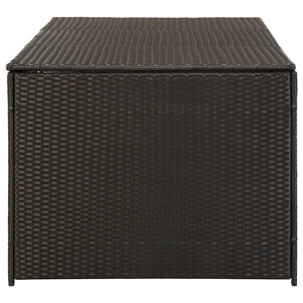 opbevaringskasse til haven 180x90x70 cm polyrattan brun